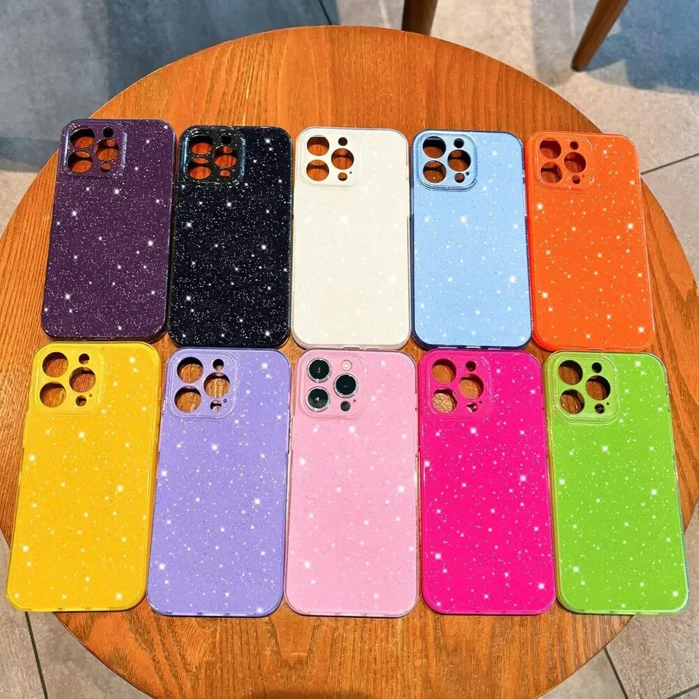 Hython Glitter Case for iPhone 16 Pro - Cute Sparkly Slim Bumper Cover